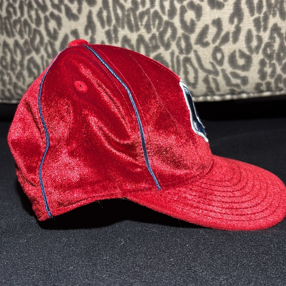 Vintage Boston Red Sox MLB red velvet American Needle Red fitted ball-cap size 7 - Picture 7 of 15